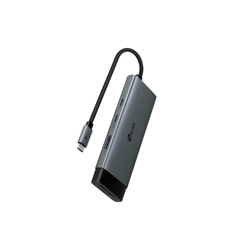 TP-LINK 7 PORT HUB, HDMI 4K@60Hz(1), SD/microSD(2), 100W PD(1), USB-C(1), USB-A(2), 1YR