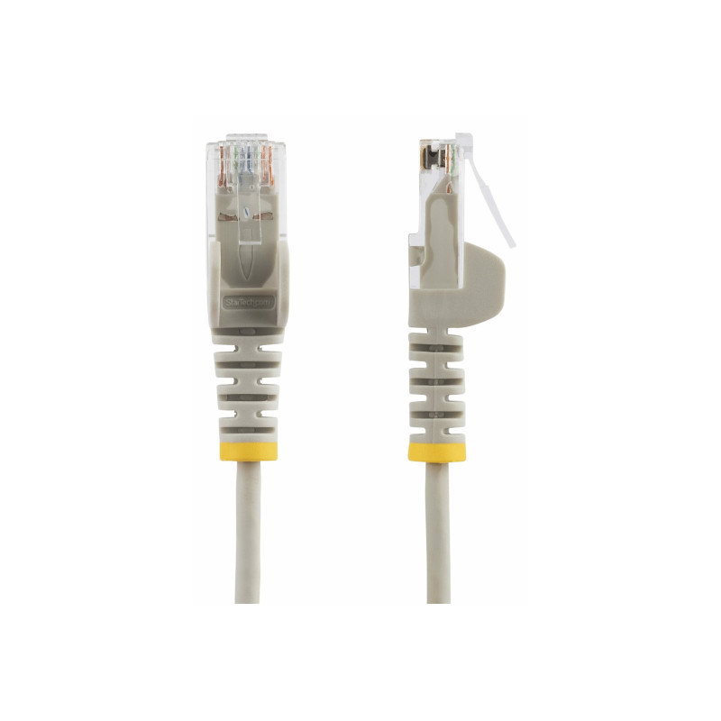 STARTECH.COM 25CM GRAY SLIM CAT6 ETHERNET CABLE, SNAGLESS, 28AWG, LSZH, LTW