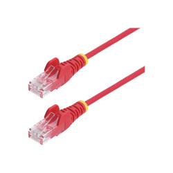 STARTECH.COM 25CM RED SLIM CAT6 ETHERNET CABLE, SNAGLESS, 28AWG, LSZH, LTW