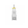 STARTECH.COM 25CM WHITE SLIM CAT6 ETHERNET CABLE, SNAGLESS, 28AWG, LSZH, LTW