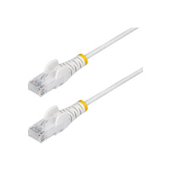 STARTECH.COM 25CM WHITE SLIM CAT6 ETHERNET CABLE, SNAGLESS, 28AWG, LSZH, LTW
