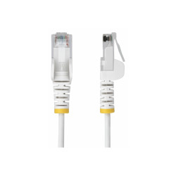 STARTECH.COM 25CM WHITE SLIM CAT6 ETHERNET CABLE, SNAGLESS, 28AWG, LSZH, LTW
