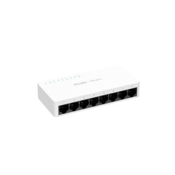 RUIJIE REYEE 8 PORT 10/100MBPS UNMANAGED FANLESS SWITCH - PLASTIC,3YR
