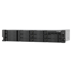 QNAP 8-BAY NAS 3.5"(0/8), ATOM 8C-2.8GHz, 8GB, 2.5GbE(2), PCIe, 2U RACK, 3YR WTY