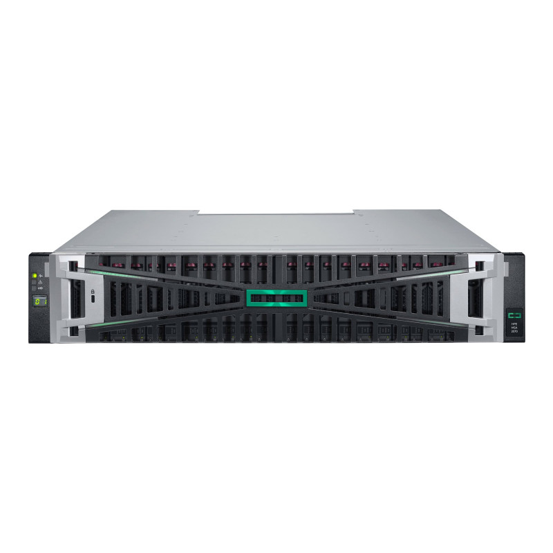 HPE MSA 2070 SFF 2x10/25GbE iSCSI 4-port Cntrl 12x1.92TB SSD 4x25Gb iSCSI XCVR 23TB Array