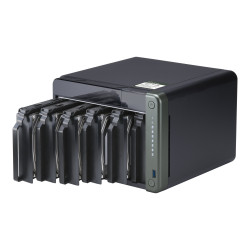QNAP 6-BAY NAS (NO DISK) CELERON QC 2.0GHz, 4GB, 2.5GbE(2), PCIe(1), TWR, 3YR WTY